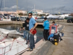 Giovanni Meloni e il suo equipaggio - Incisivi sailing team - si apprestano a salire su Ornella all'attacco...torra