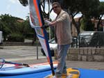 Il presidente Tolu sul windsurf