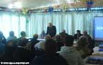 Giorgio Tusacciu parla all'assemblea