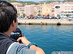 LNI Sulcis - Andrea e sullo sfondo finalmente il porto di La Maddalena (siamo in viaggio da quattro ore e mezzo)...